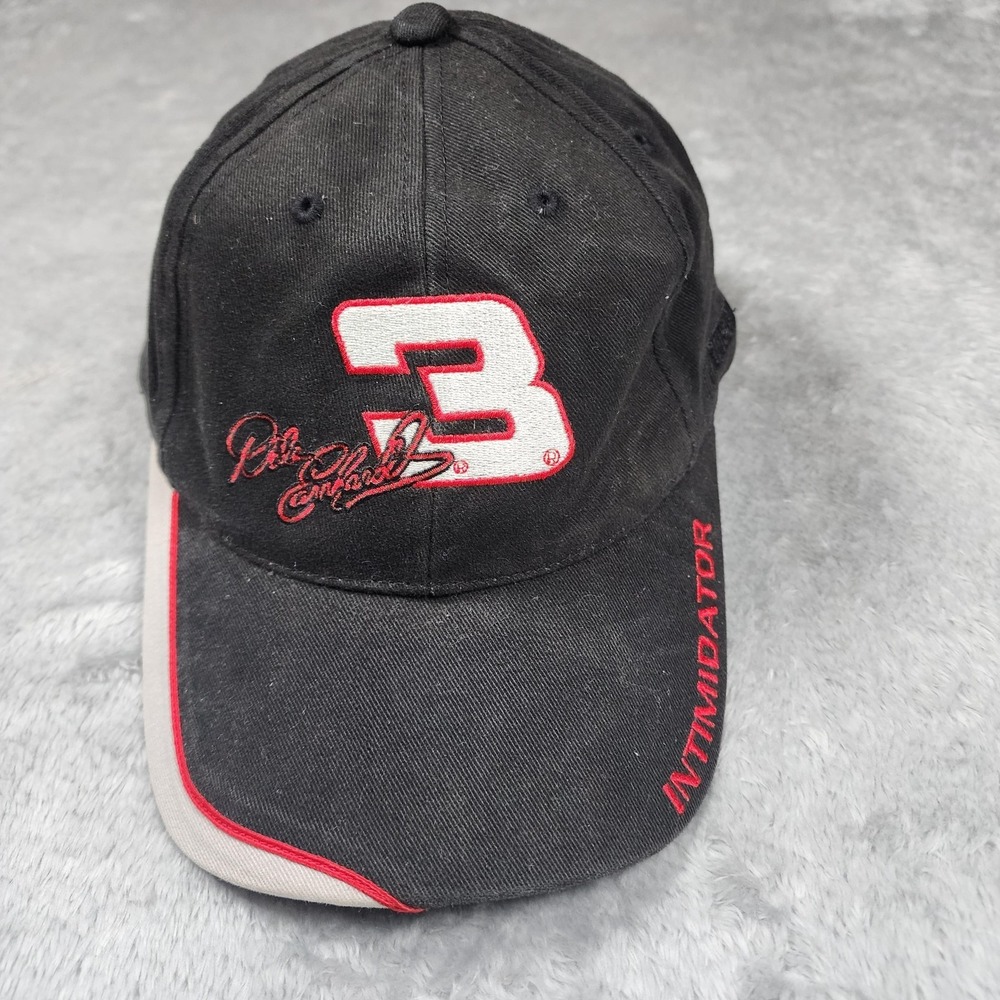 Dale Earnhardt Hat Cap Strap Back Mens One Size Black NASCAR GM Goodwrench Chase